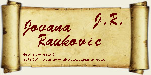 Jovana Rauković vizit kartica